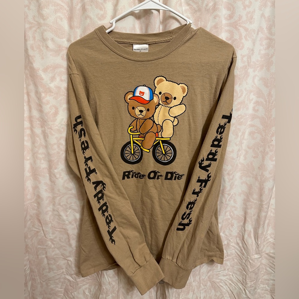 Teddy Fresh Ride or Die Long Sleeve Tee Size Medium